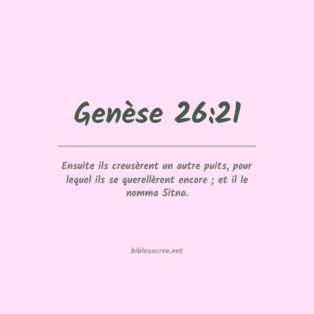 Genèse - 26:21