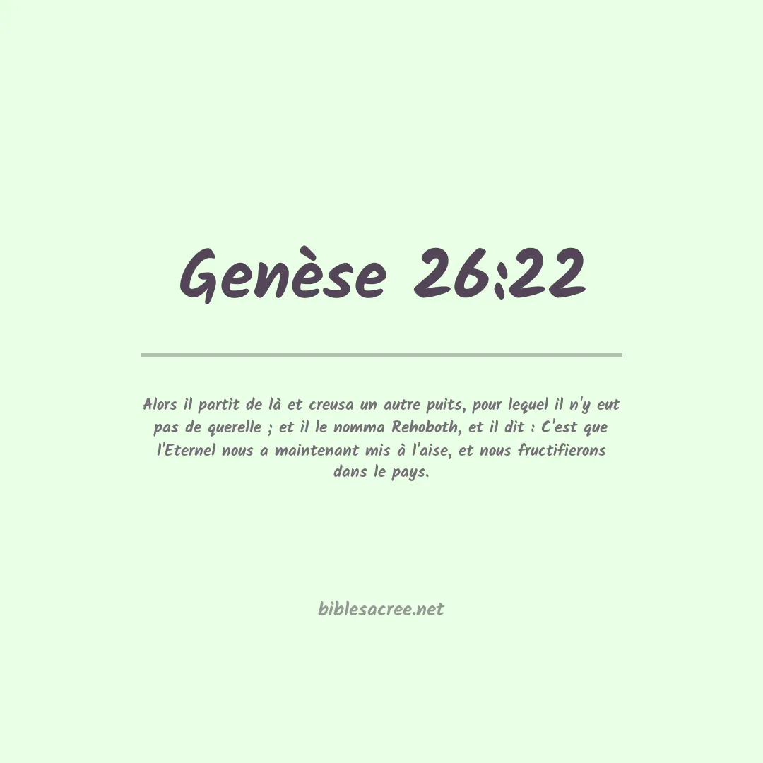 Genèse - 26:22