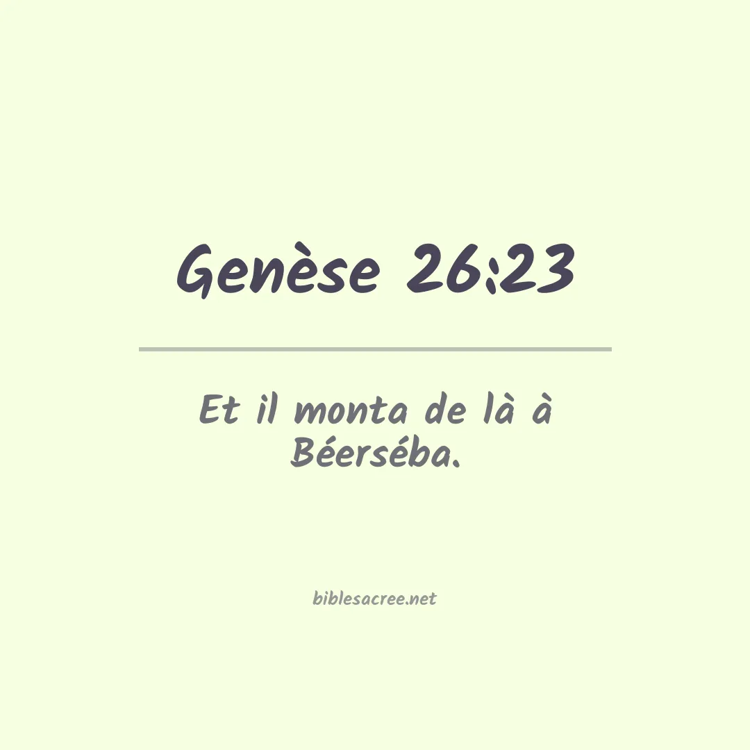 Genèse - 26:23