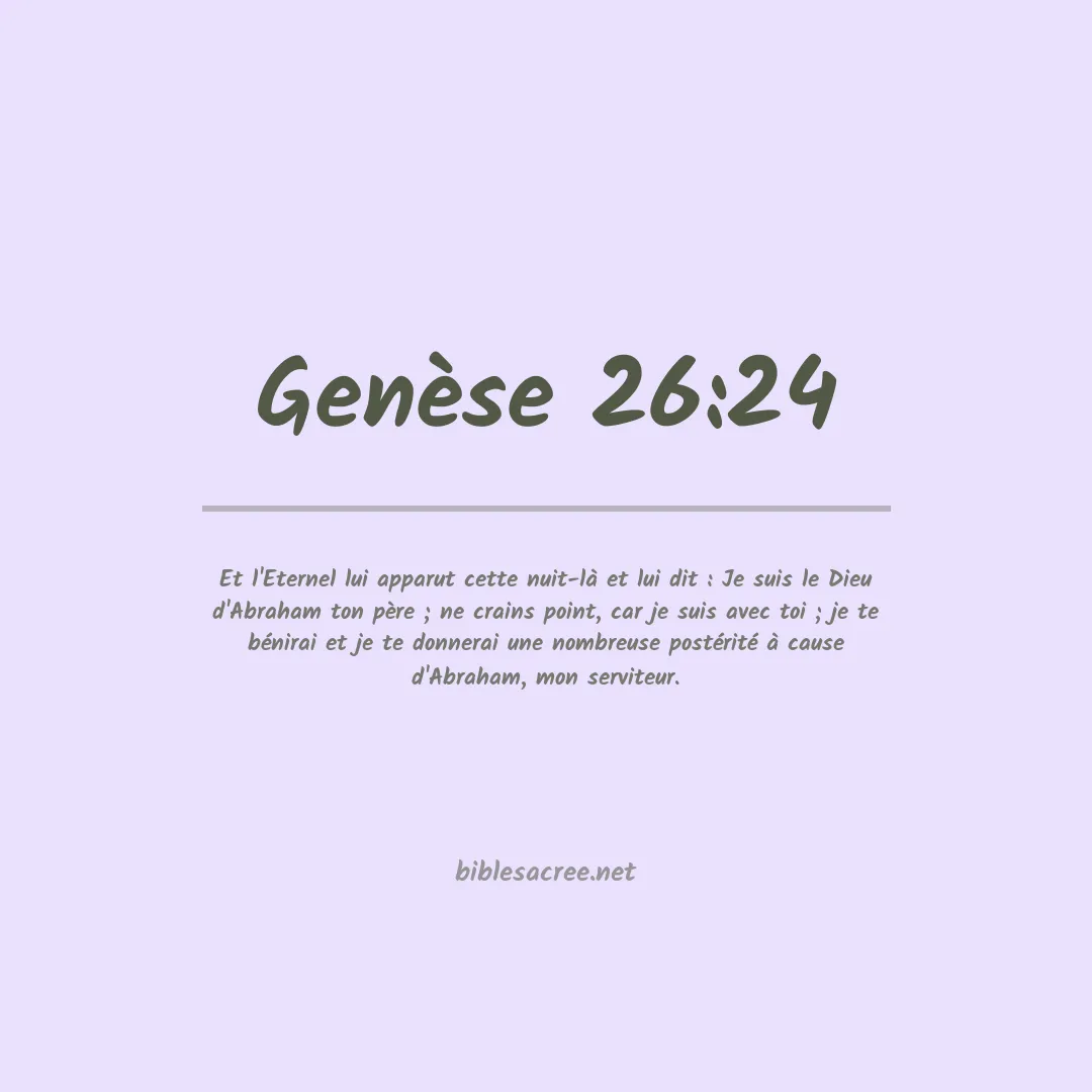 Genèse - 26:24