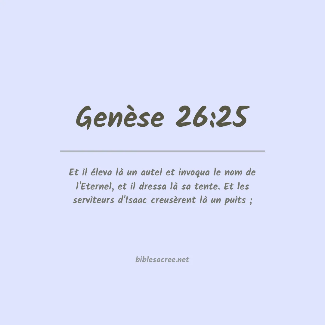 Genèse - 26:25
