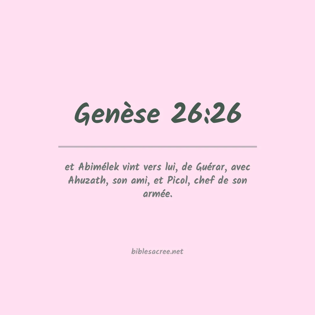 Genèse - 26:26