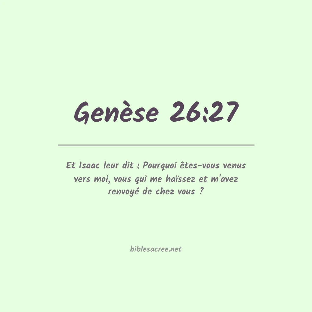 Genèse - 26:27