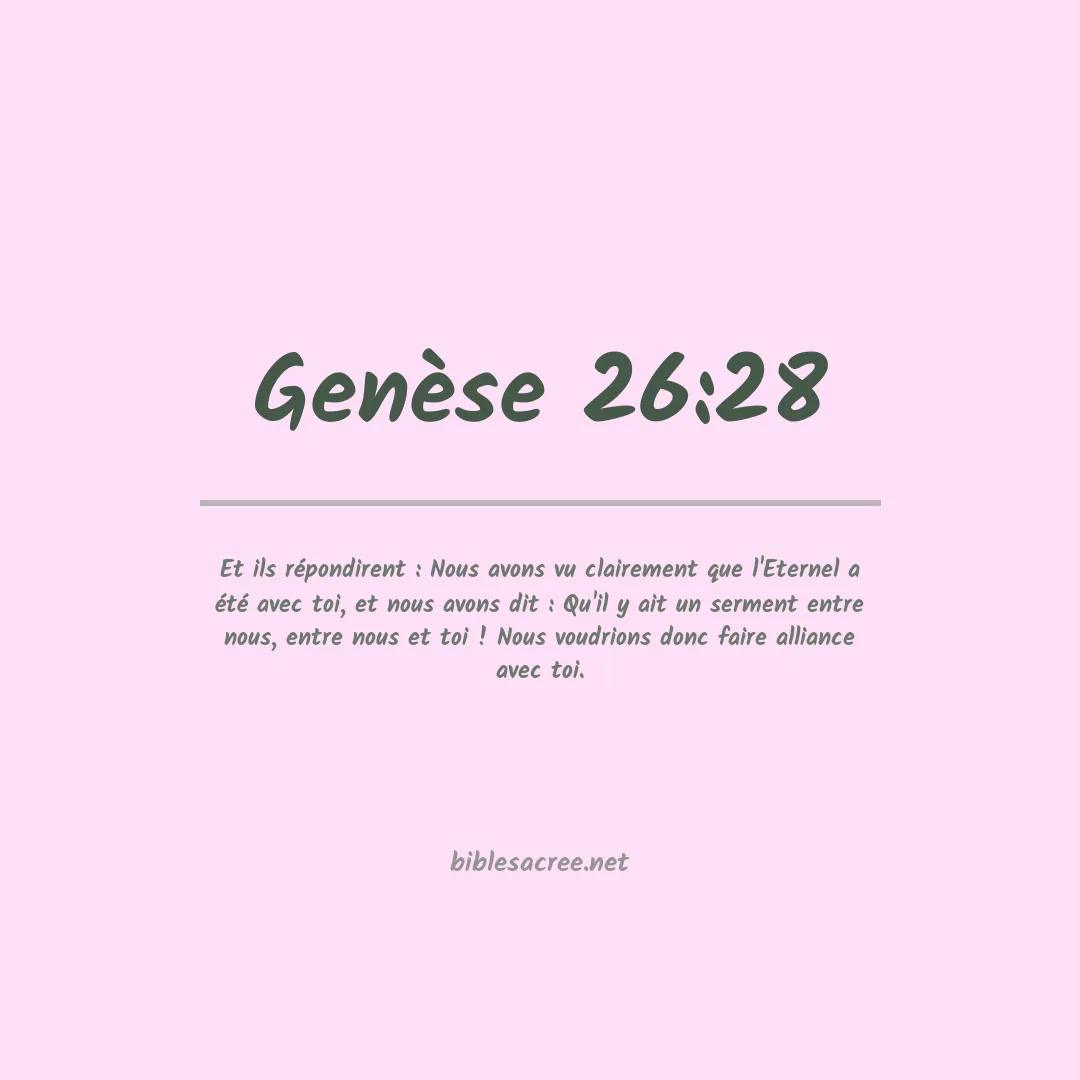 Genèse - 26:28