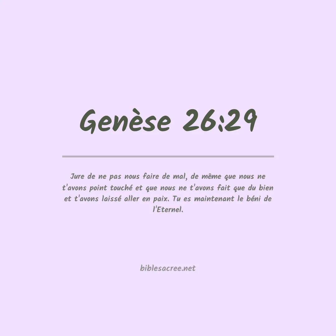 Genèse - 26:29