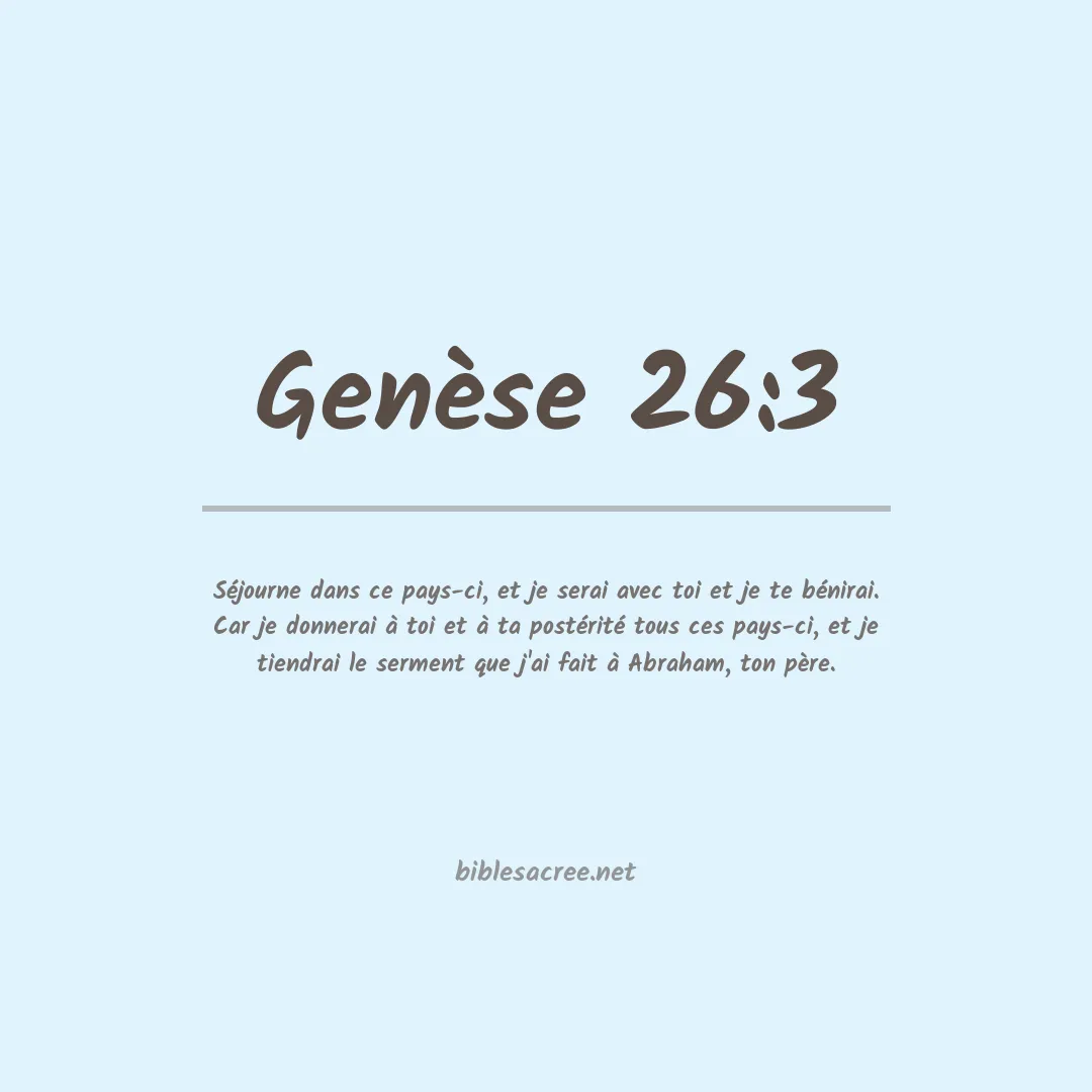 Genèse - 26:3