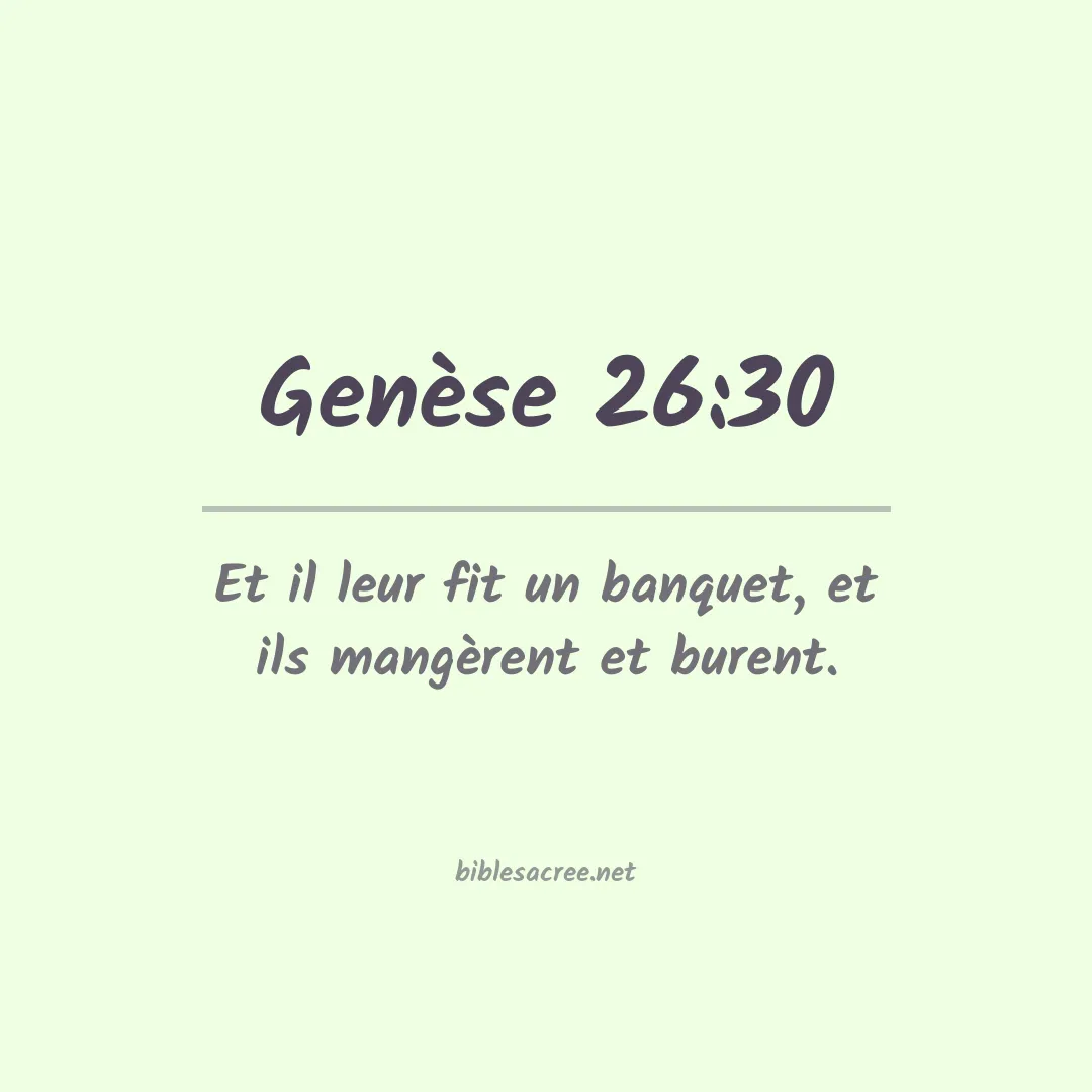 Genèse - 26:30