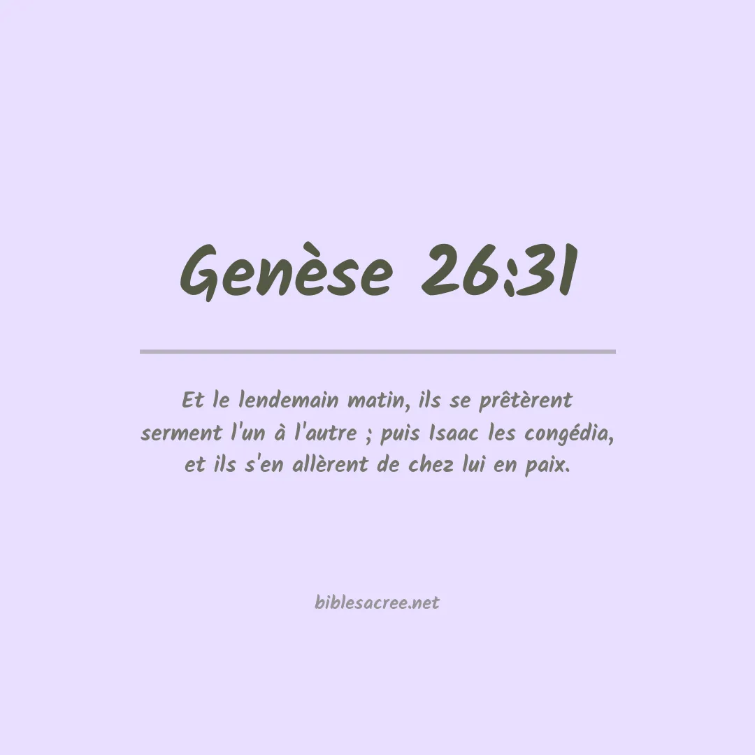 Genèse - 26:31