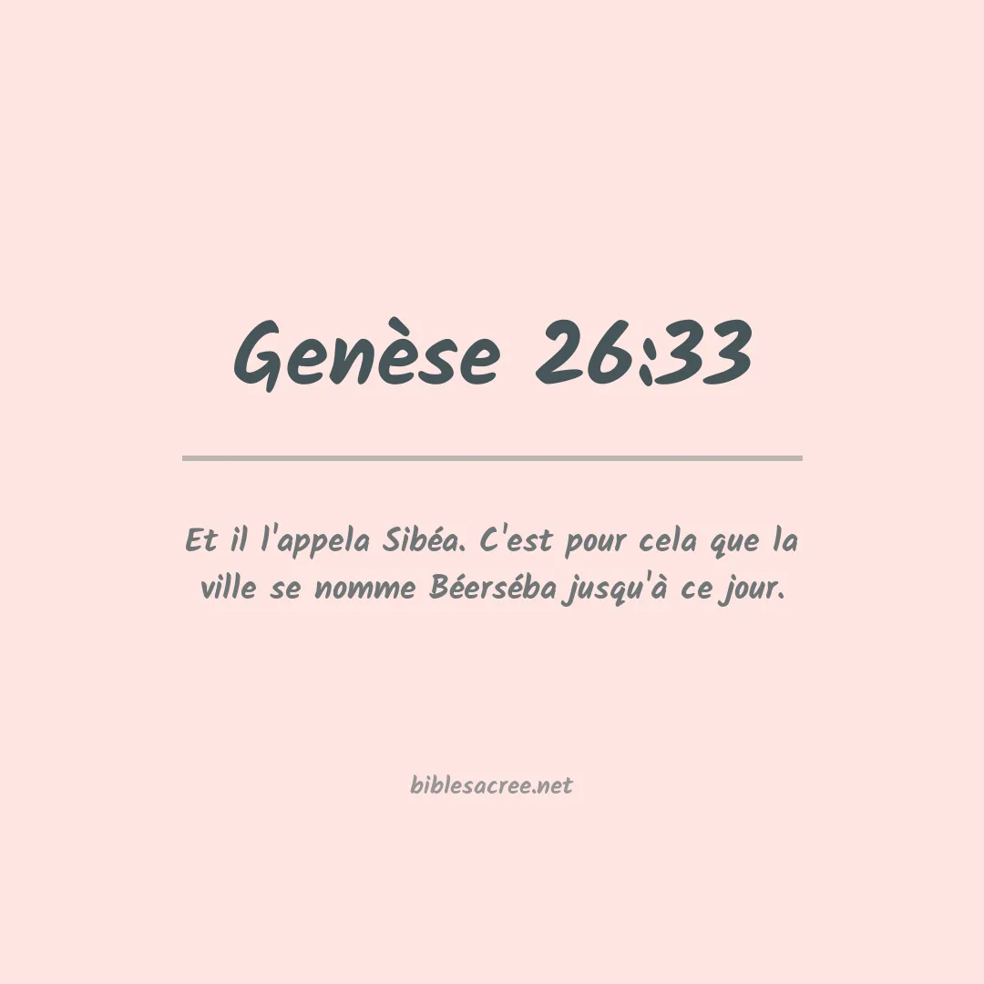 Genèse - 26:33