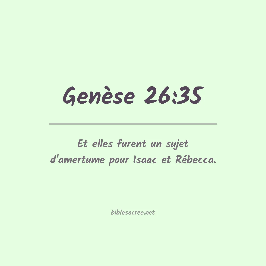 Genèse - 26:35