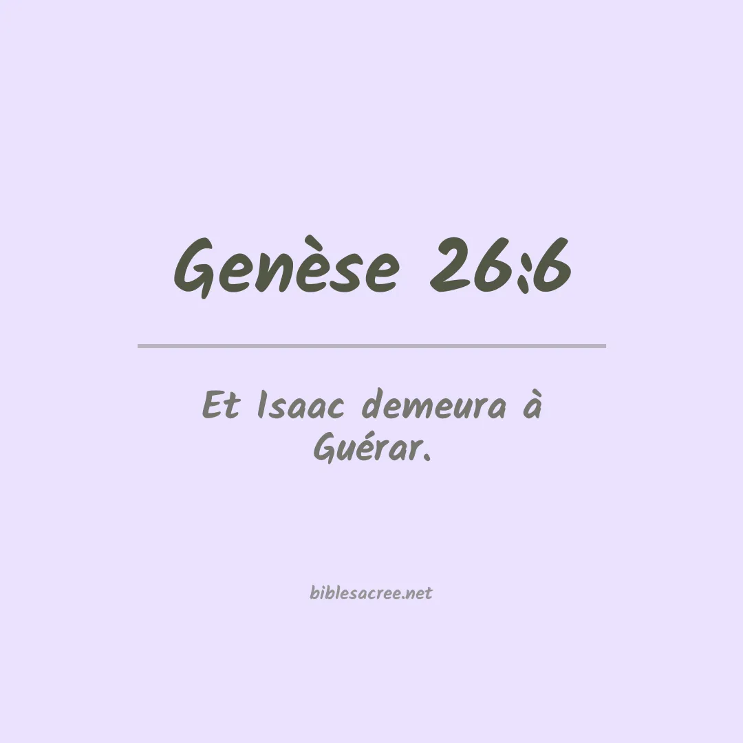 Genèse - 26:6