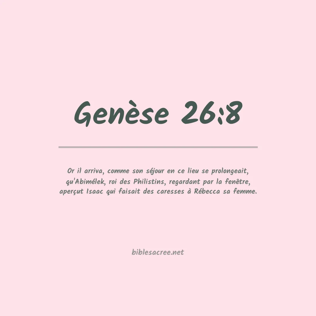 Genèse - 26:8