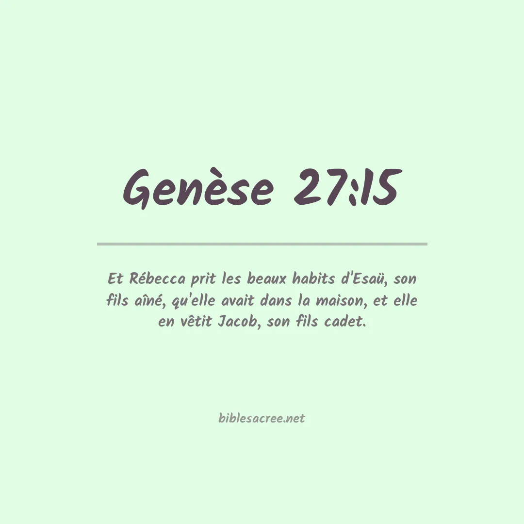 Genèse - 27:15
