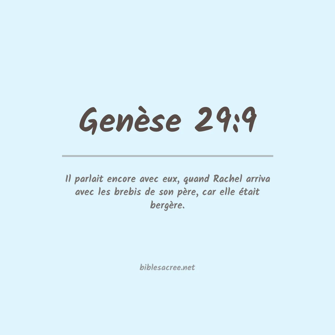 Genèse - 29:9