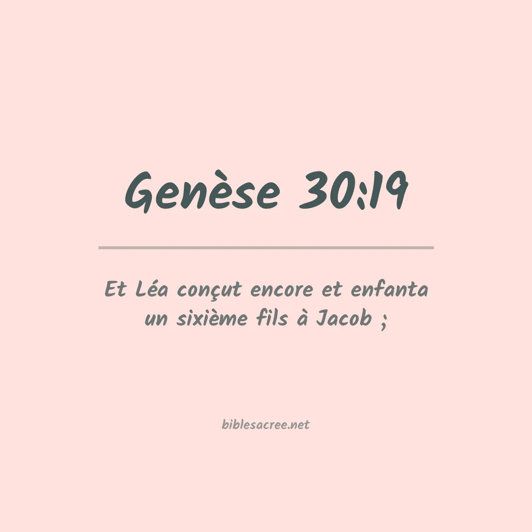 Genèse - 30:19
