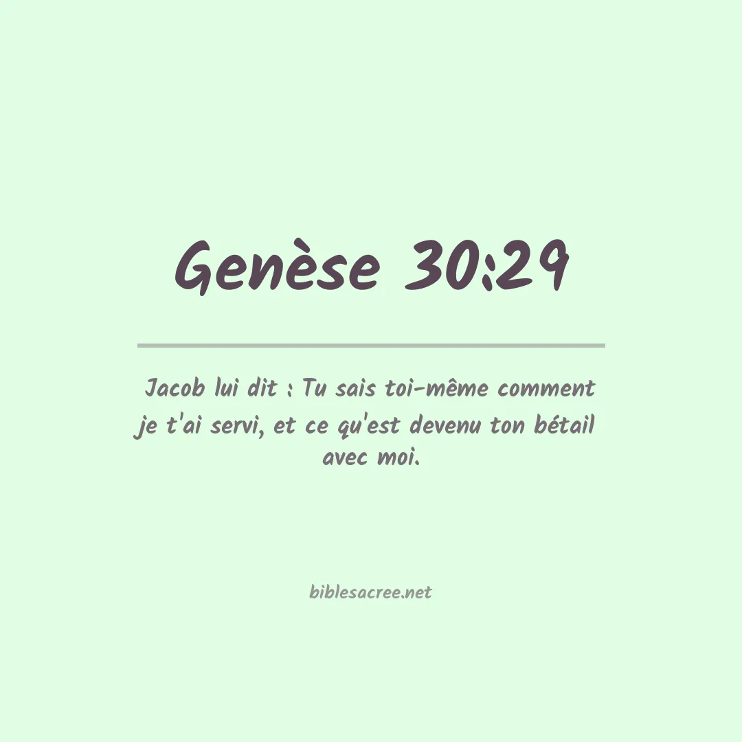 Genèse - 30:29