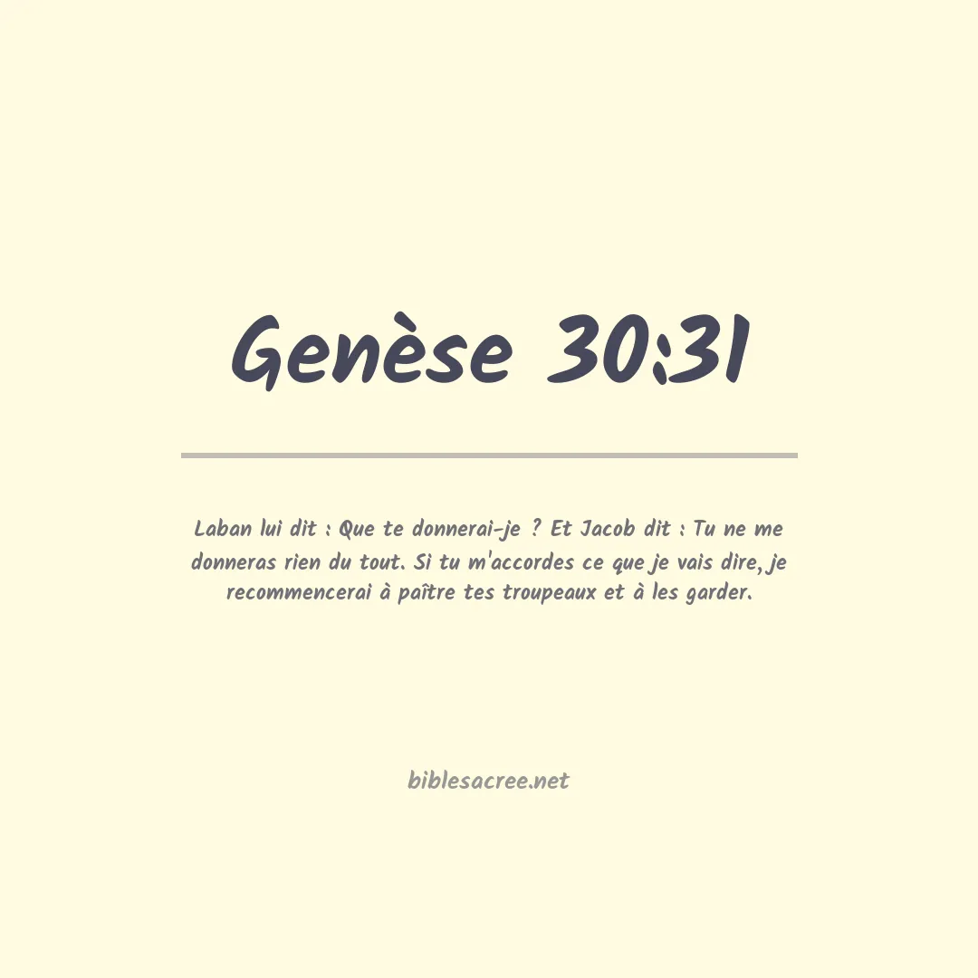 Genèse - 30:31