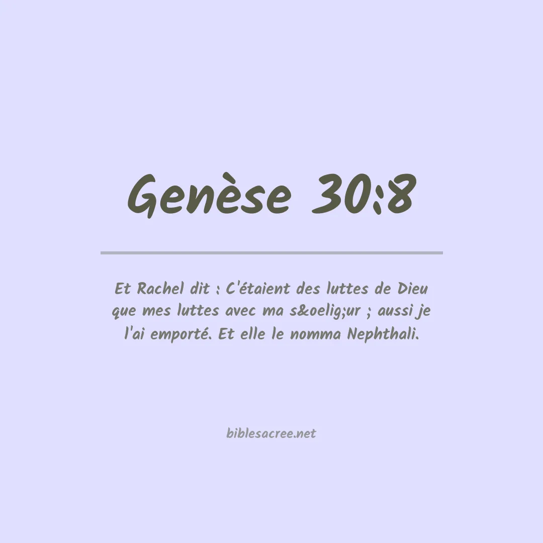Genèse - 30:8