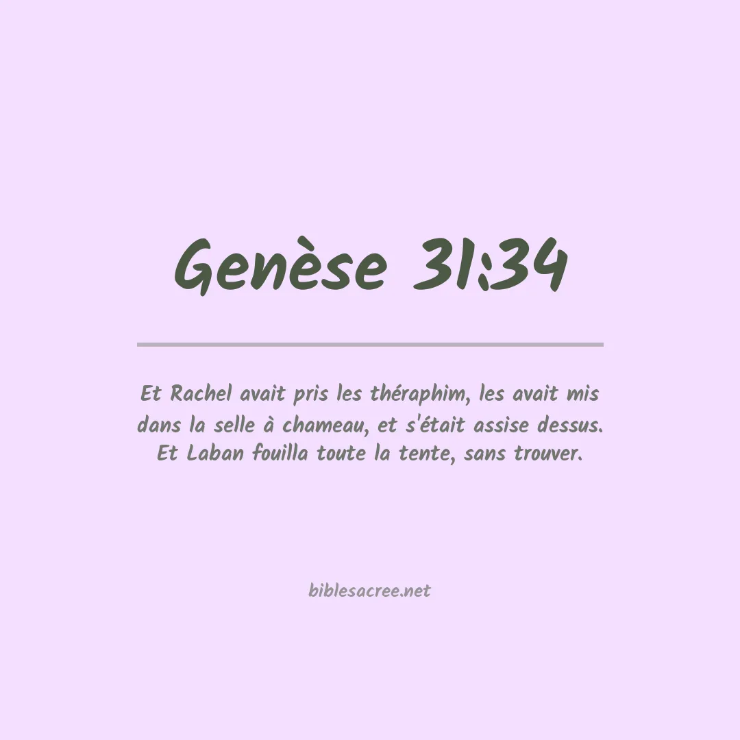 Genèse - 31:34
