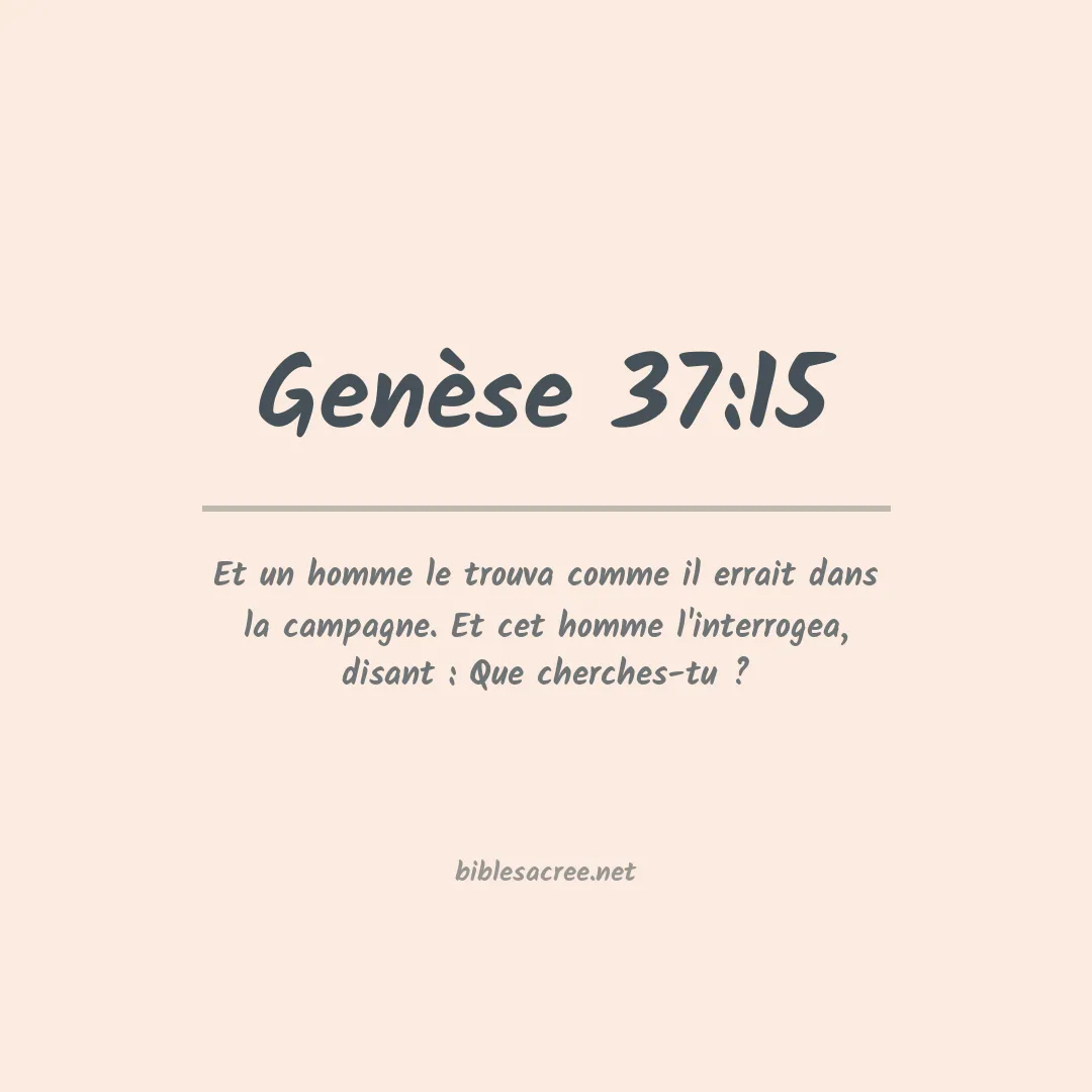 Genèse - 37:15