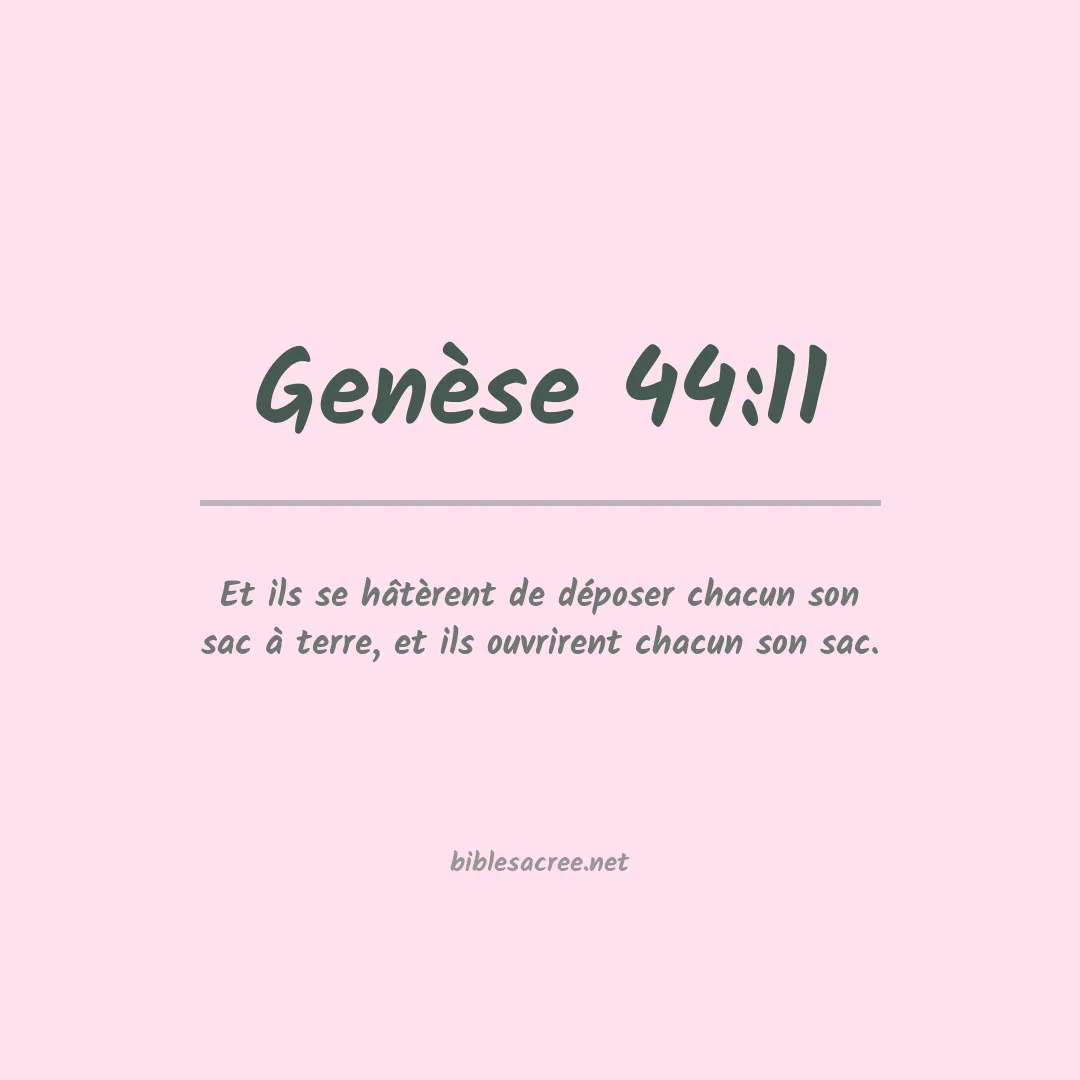 Genèse - 44:11