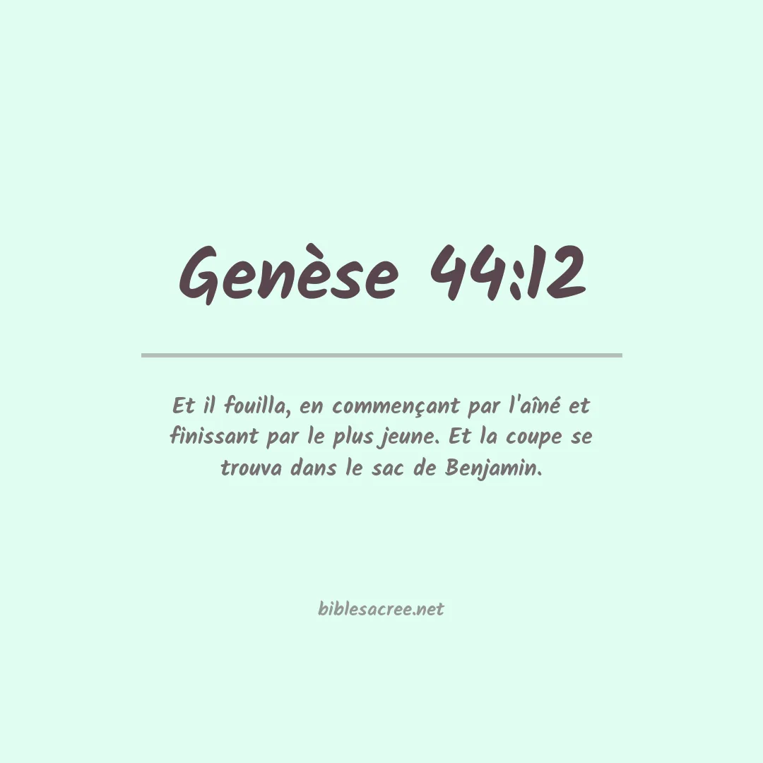 Genèse - 44:12