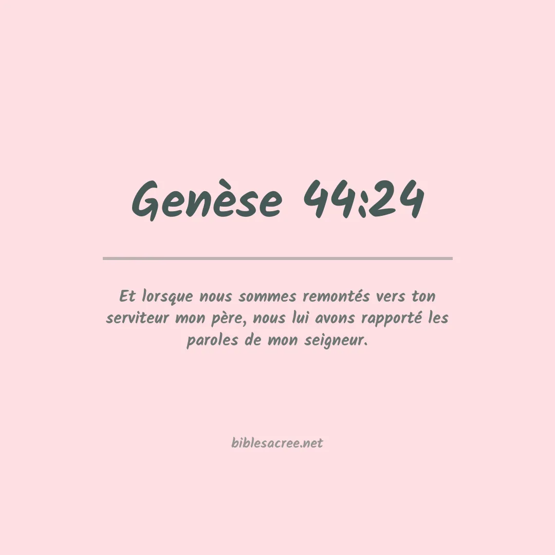 Genèse - 44:24