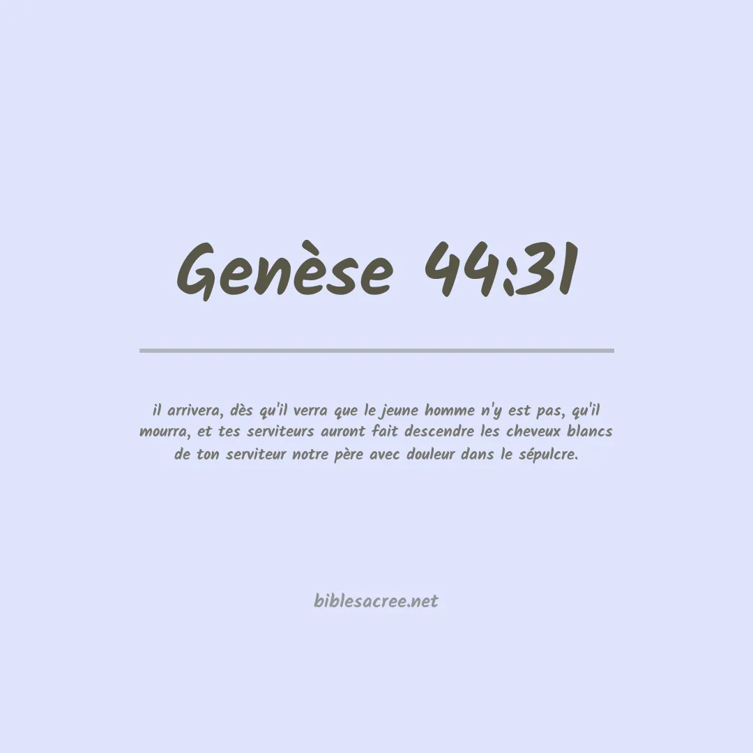 Genèse - 44:31