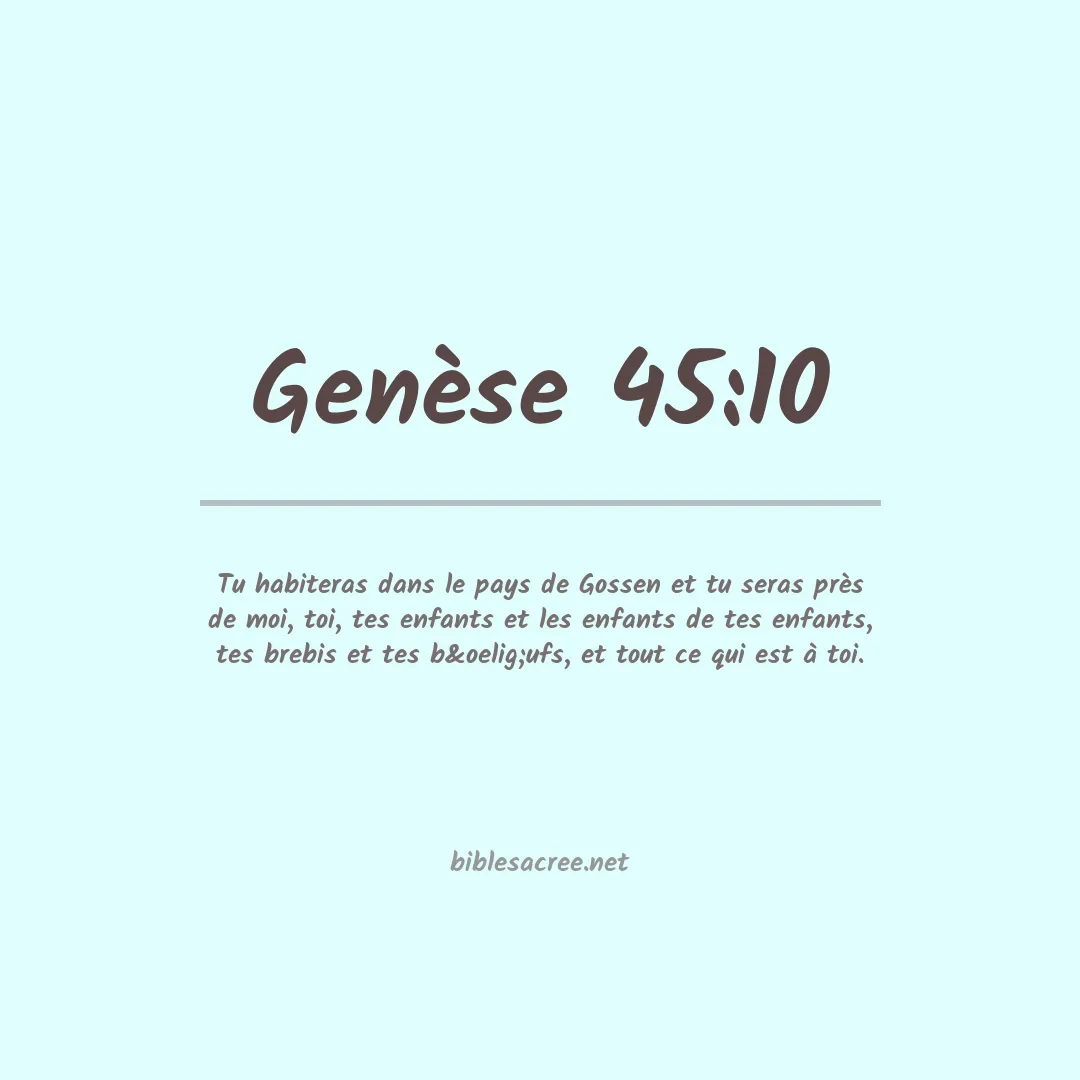 Genèse - 45:10