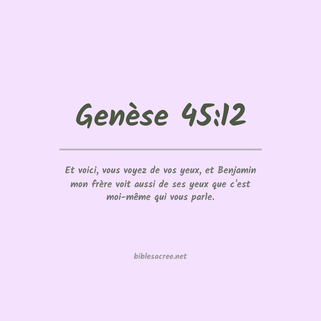 Genèse - 45:12