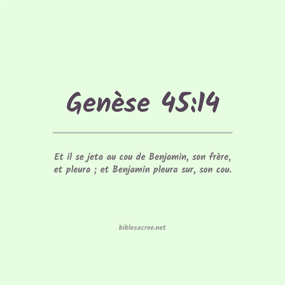 Genèse - 45:14