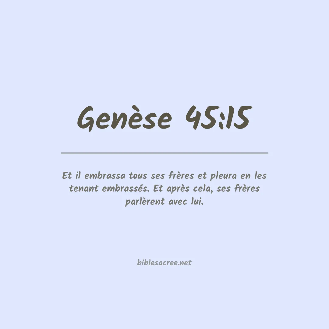 Genèse - 45:15