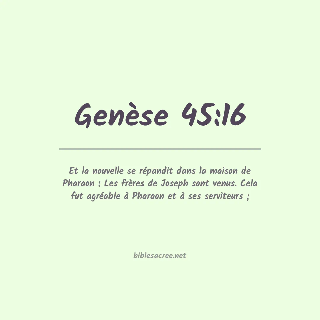 Genèse - 45:16