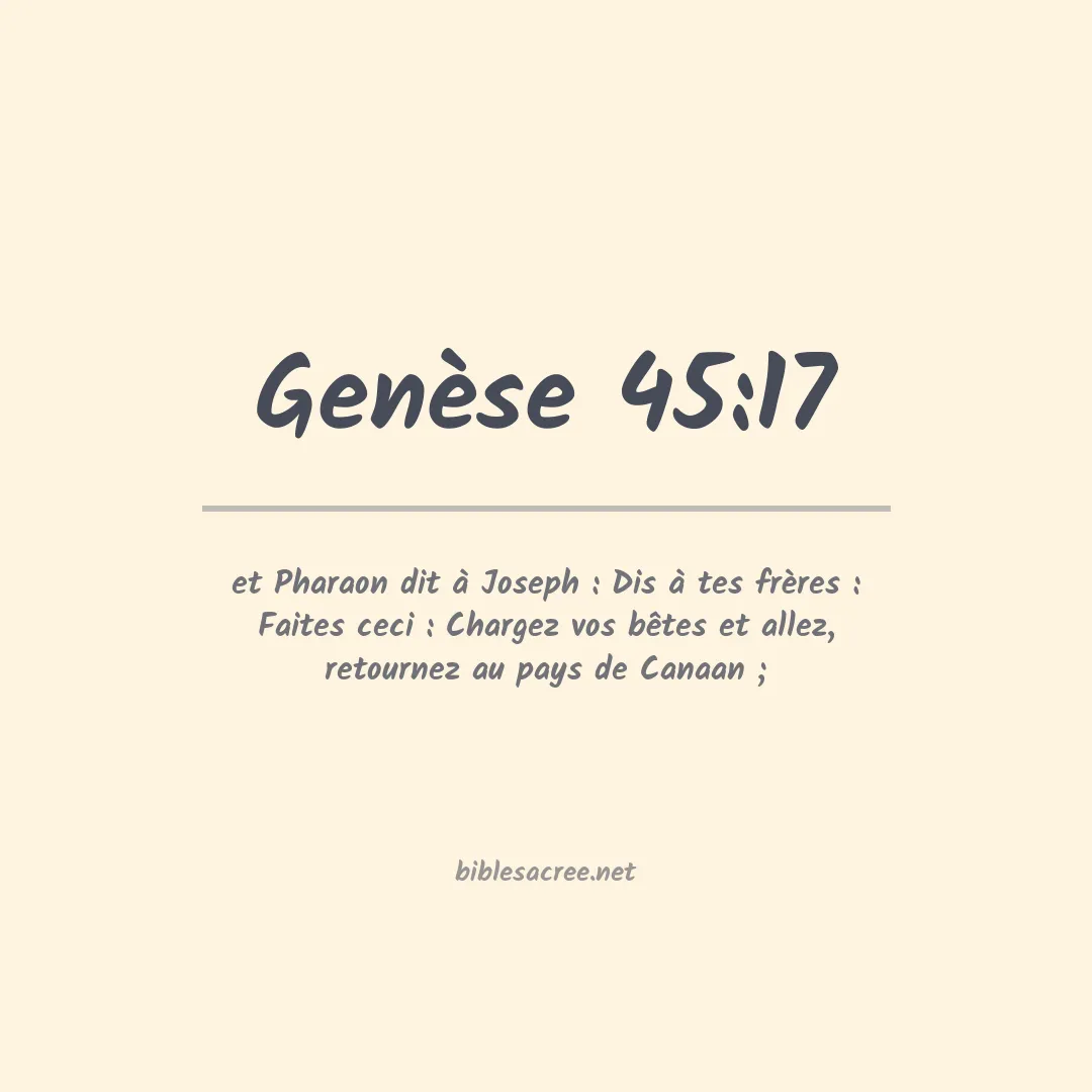 Genèse - 45:17