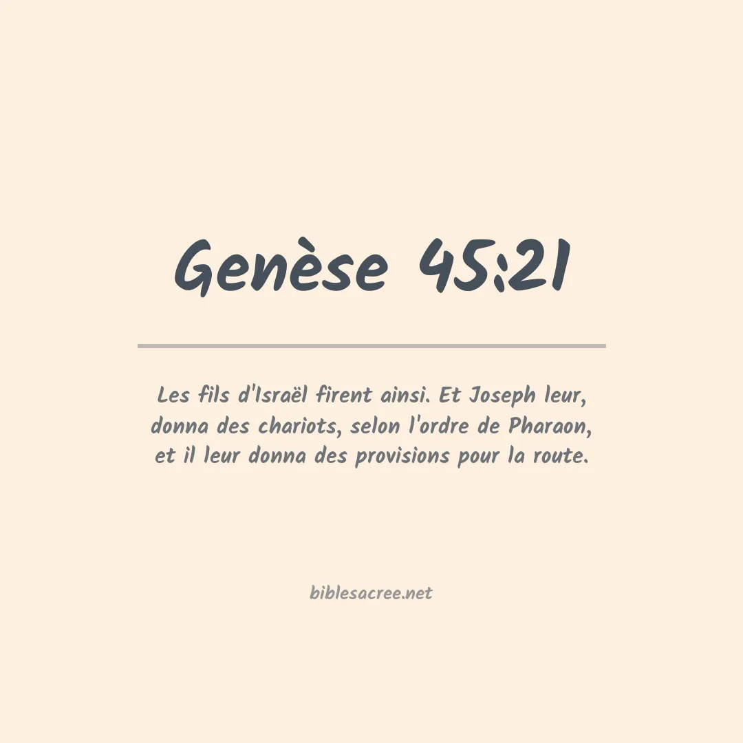 Genèse - 45:21