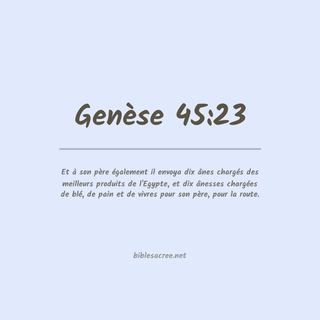 Genèse - 45:23