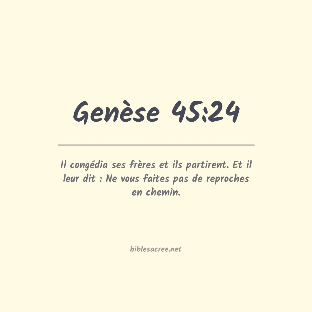 Genèse - 45:24