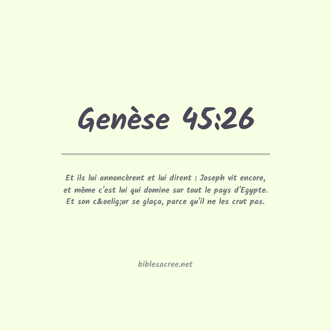 Genèse - 45:26