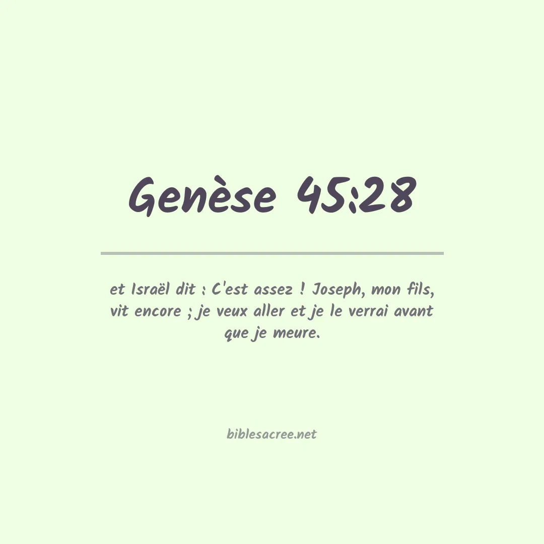 Genèse - 45:28