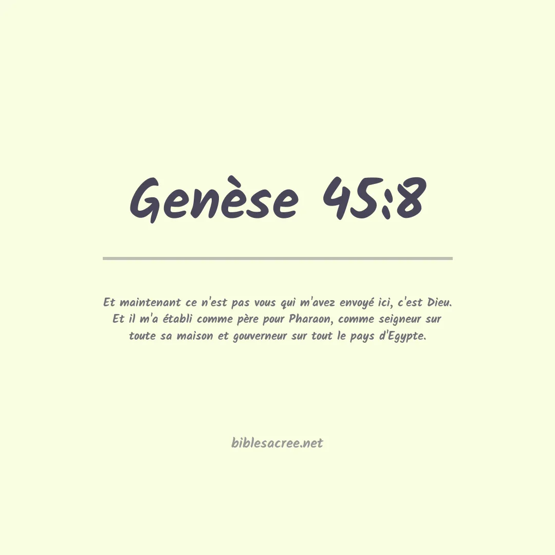 Genèse - 45:8