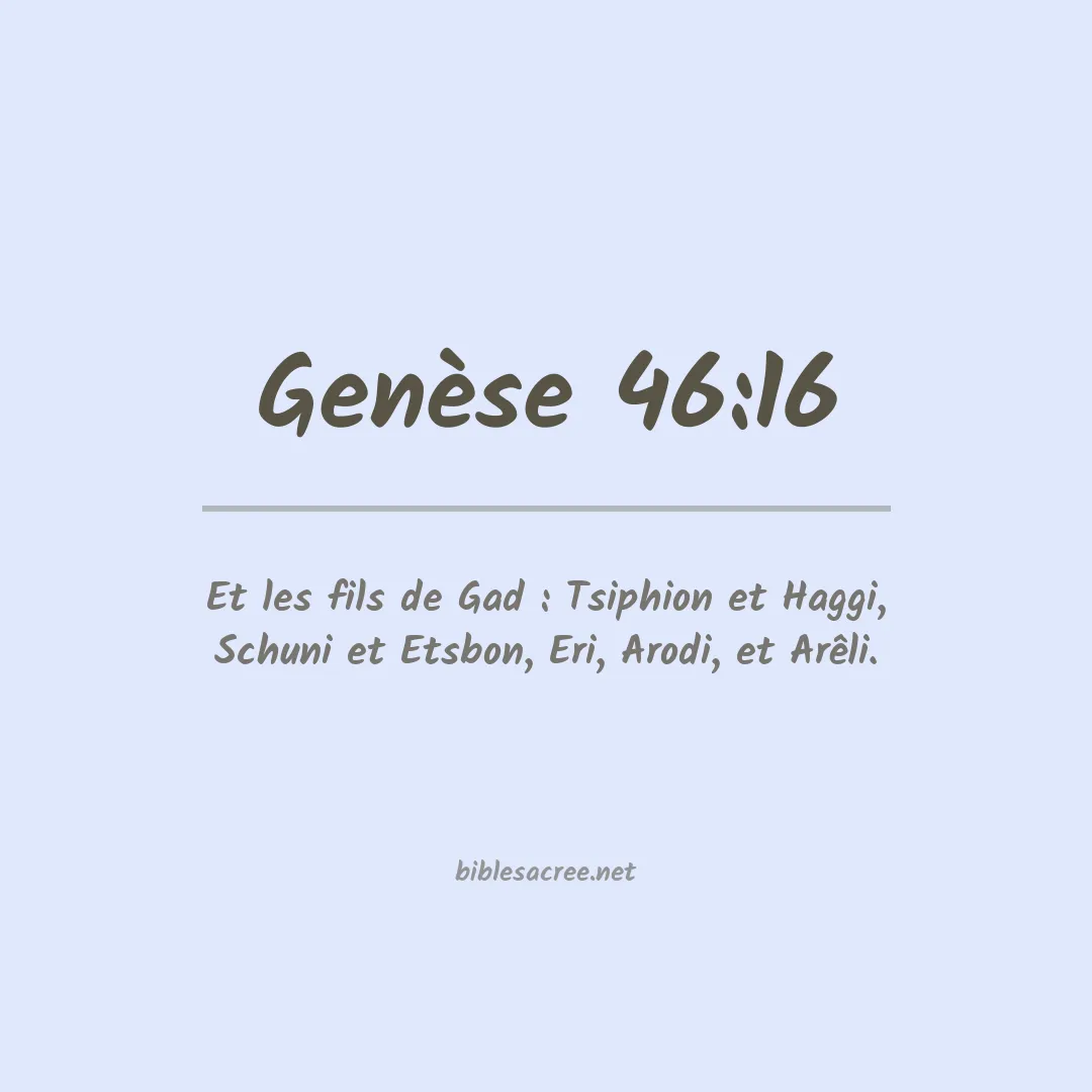 Genèse - 46:16