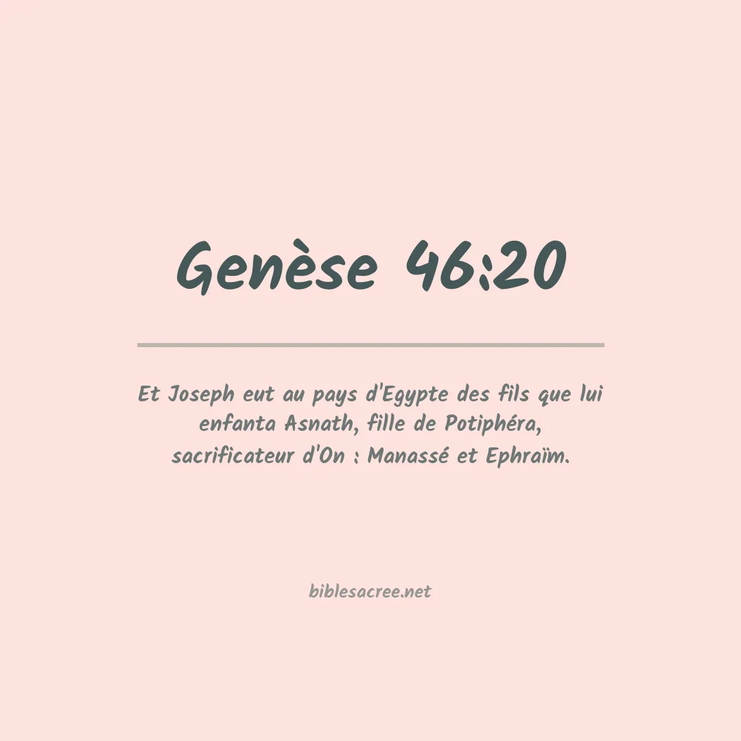Genèse - 46:20