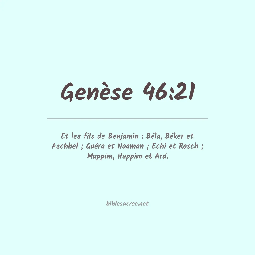Genèse - 46:21