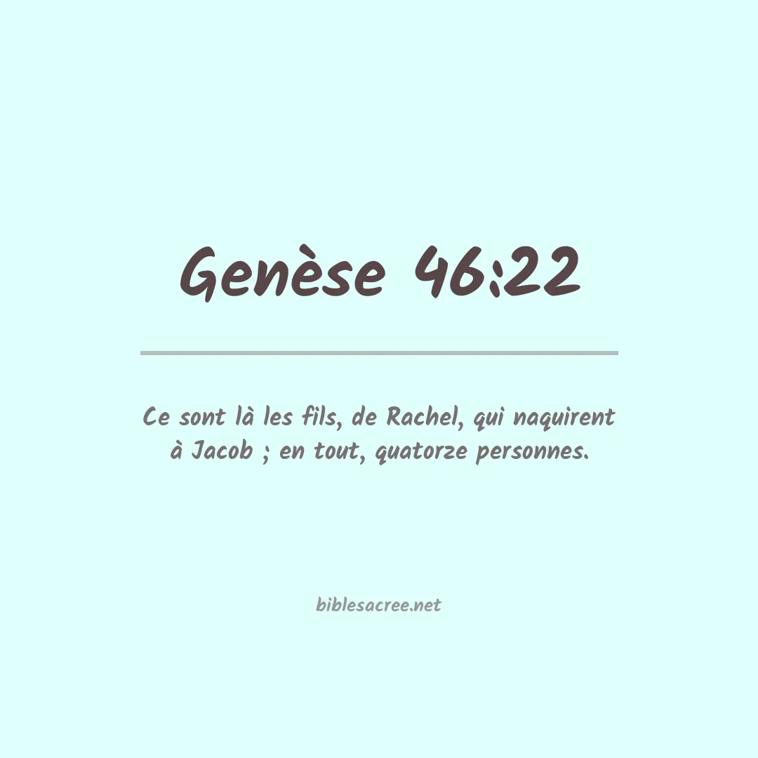 Genèse - 46:22