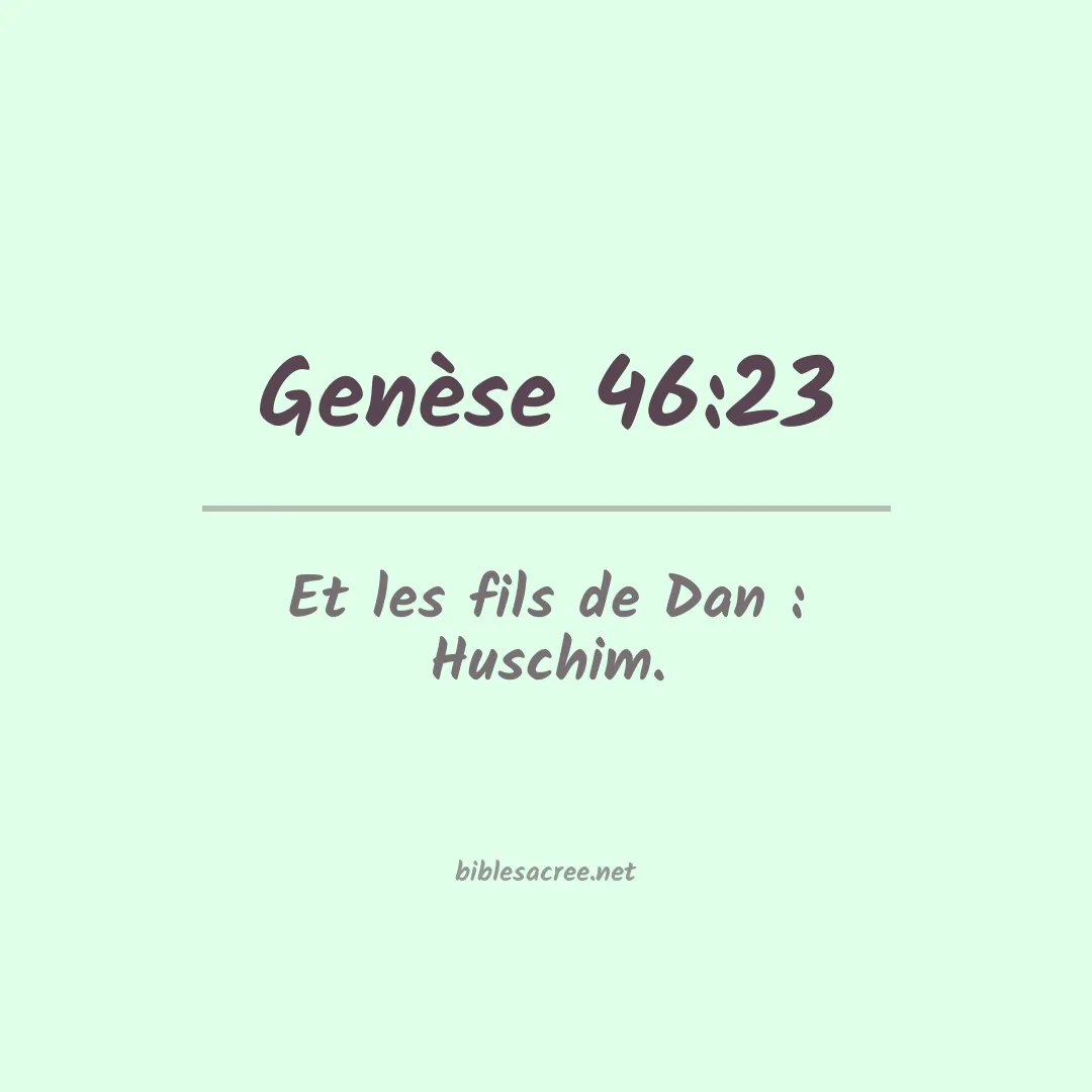 Genèse - 46:23