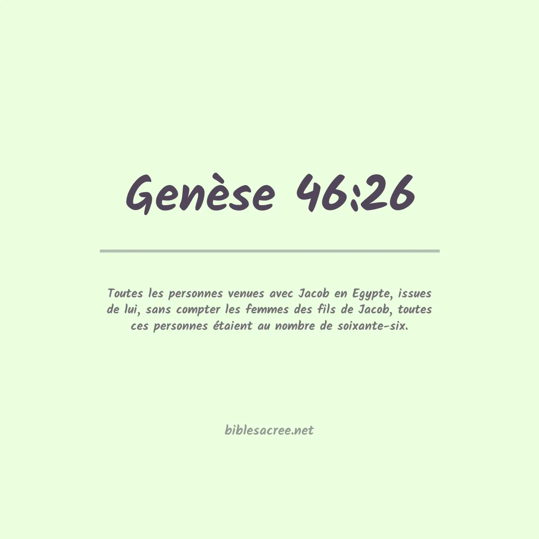 Genèse - 46:26