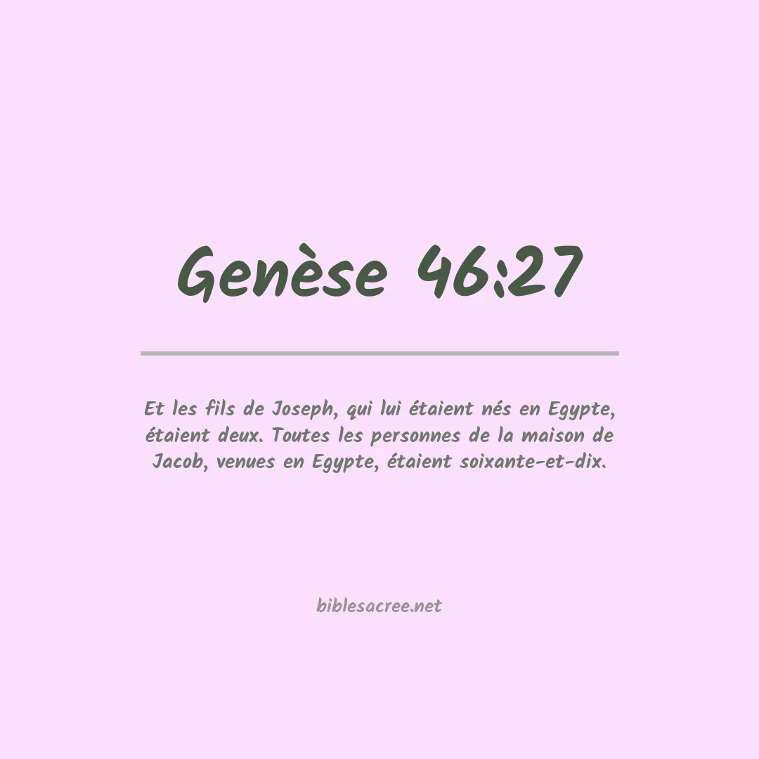 Genèse - 46:27