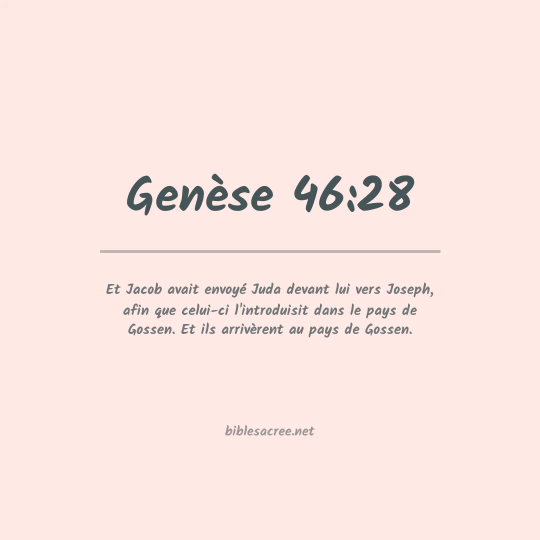 Genèse - 46:28