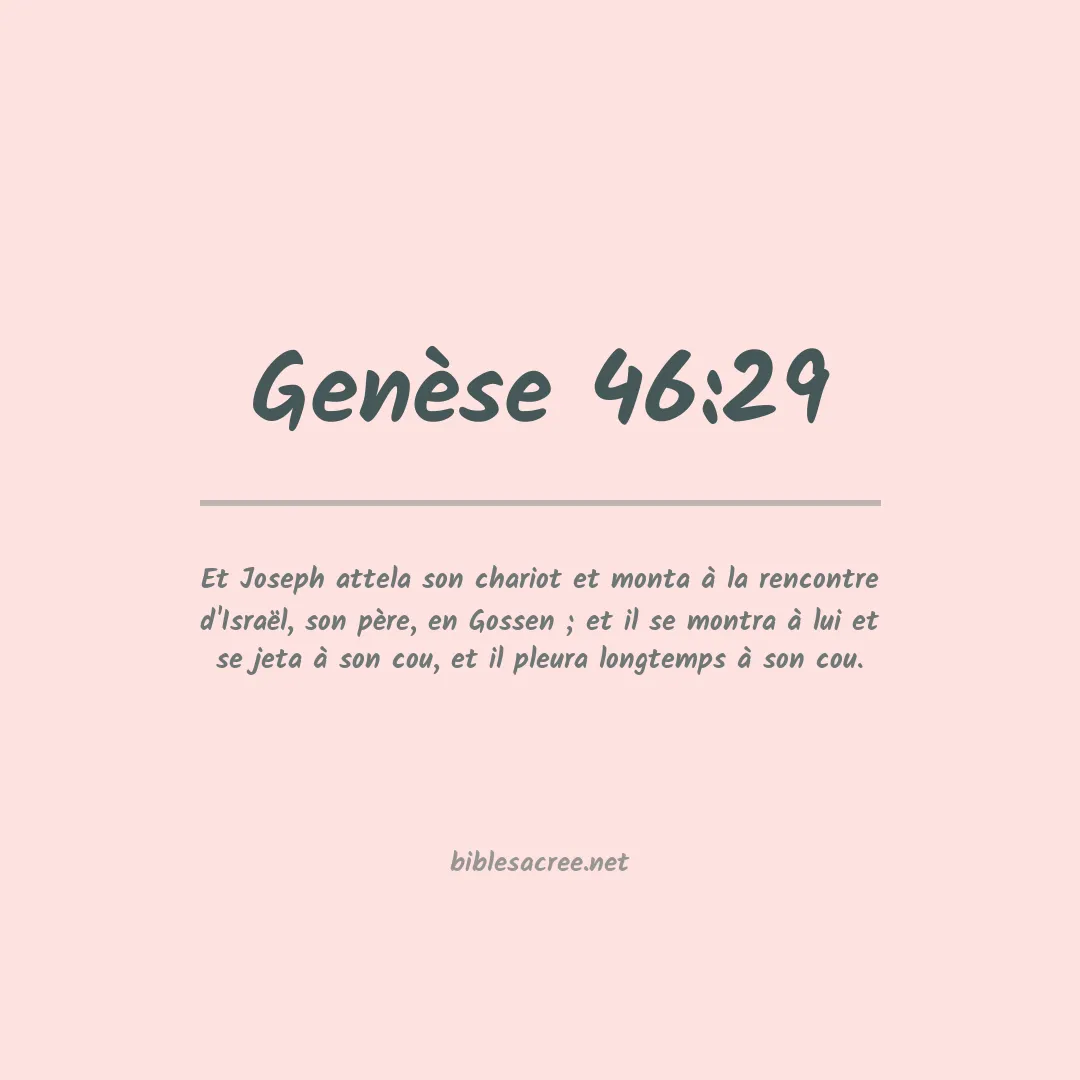 Genèse - 46:29