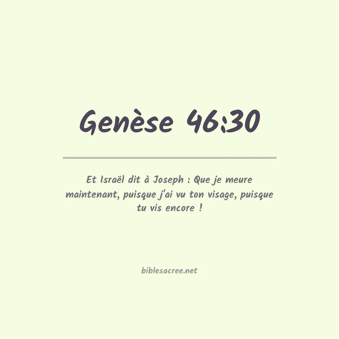 Genèse - 46:30